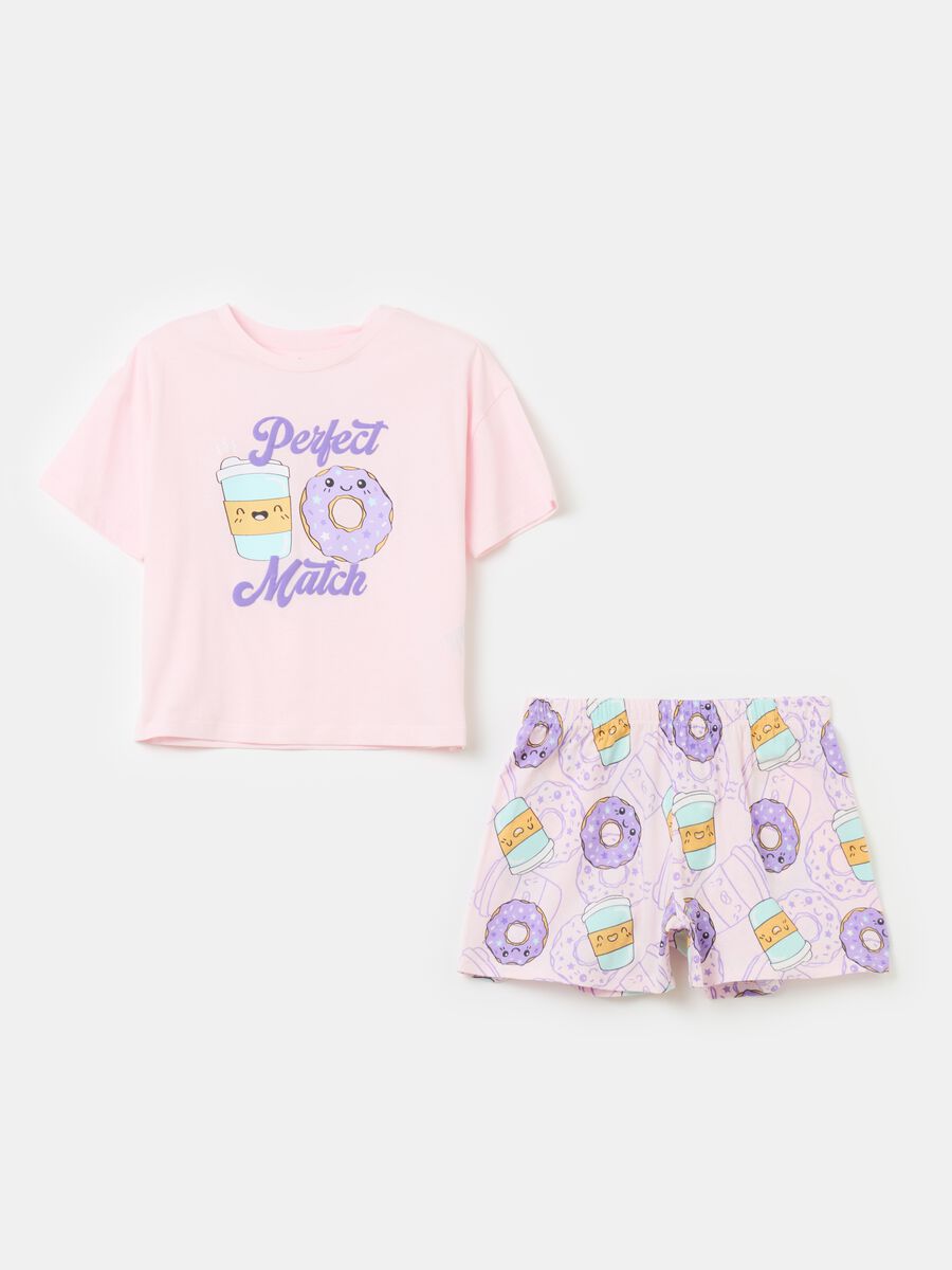 Organic cotton pyjamas with print_0