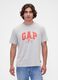 Grey short-sleeve t-shirt with gap print_0