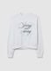 White cotton blend sweatshirt with regular fit crew neck_4