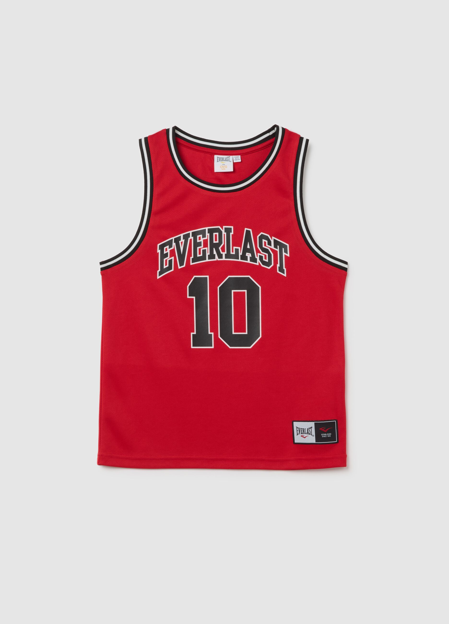 Boy's red regular fit tank top