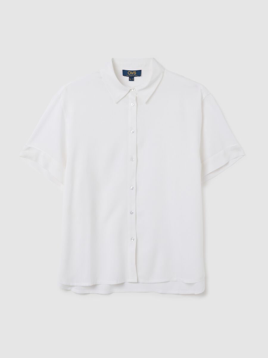 Women's White Viscose Shirt_4