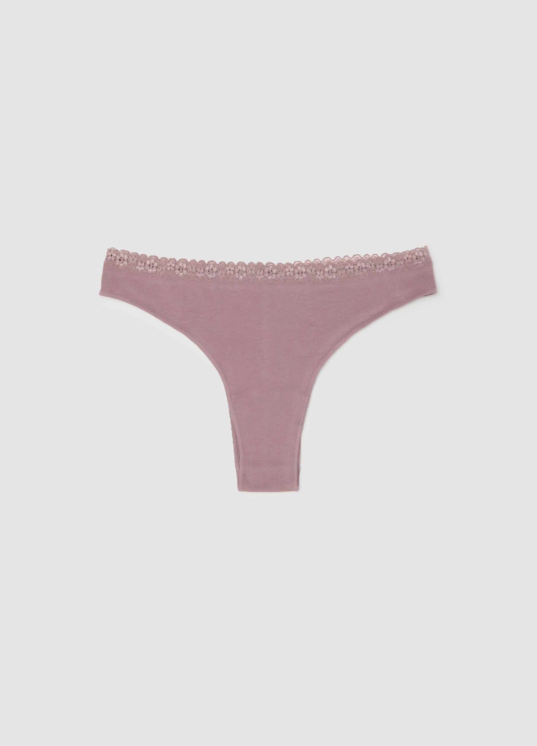 Pink Brazilian Stretch Cotton Regular Fit Briefs