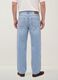 Light blue wide-leg jeans in pure cotton_3