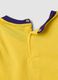 Completo giallo e nero in puro cotone con top e shorts per bimbo regular fit_3