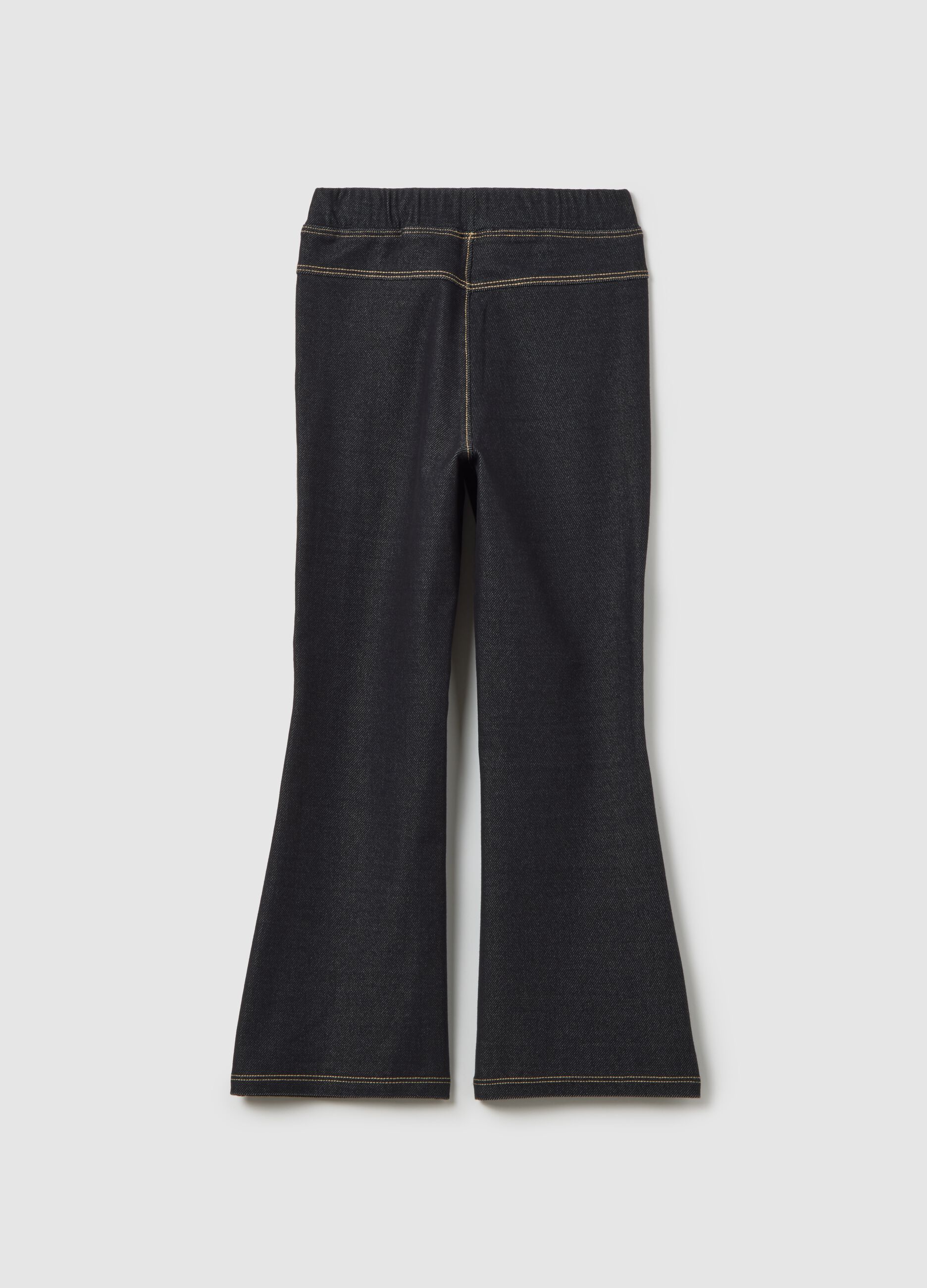 Leggings da bambina in misto cotone denim skinny