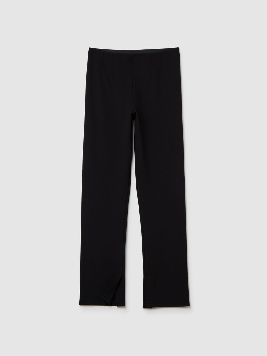 Solid colour stretch leggings_4