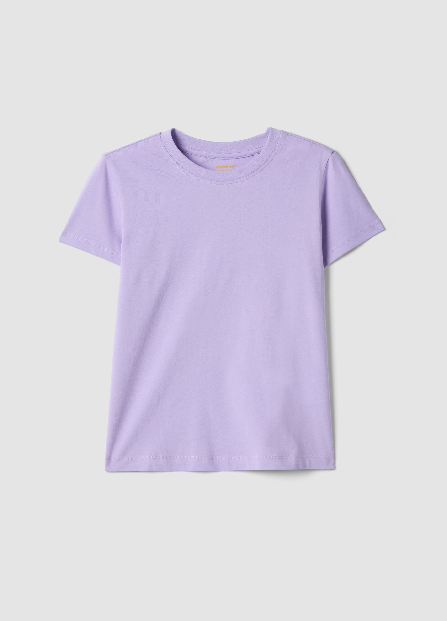 T-shirt in puro cotone viola da ragazza regular fit