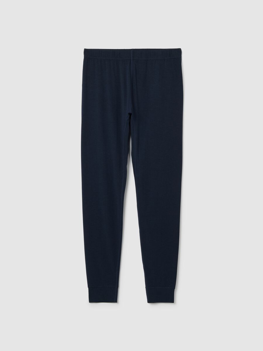 Blue Regular Fit Leggings_4