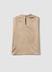 Beige stretch fabric high-neck top_6