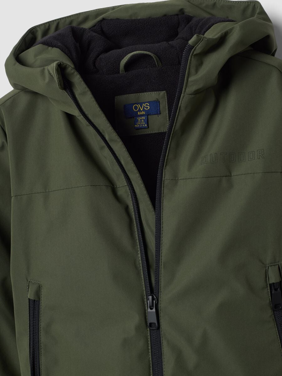 Green hooded zip-up jacket_2