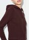 Brown full-zip hoodie in pure cotton with fitted cut_3