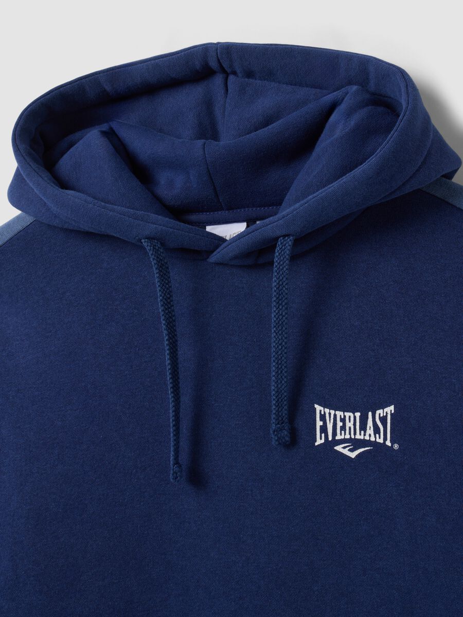 Blue cotton-blend hoodie with logo_5