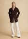 Brown pure linen oversized shirt_0