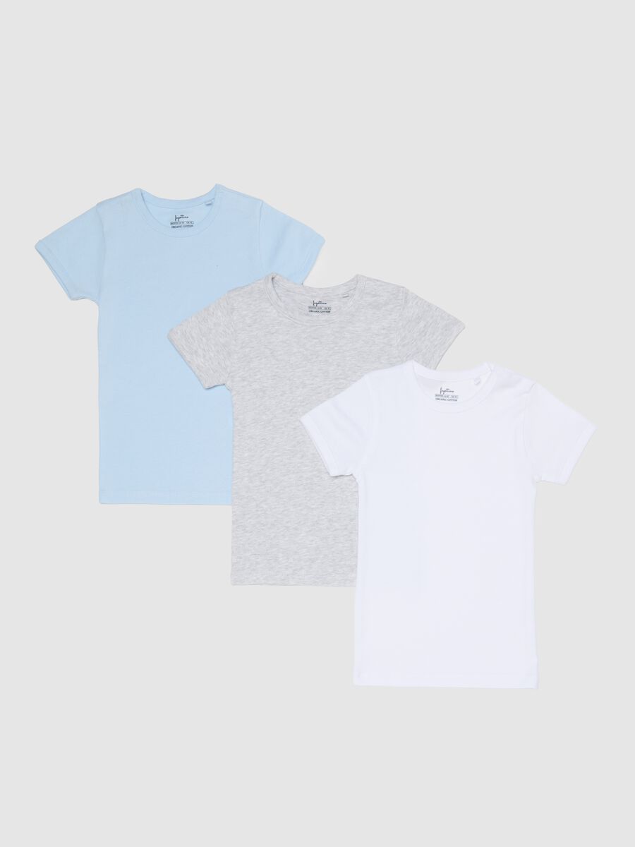 Multicolour Baby T-Shirt Tripack in Pure Cotton_0