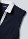 Blue sleeveless ALTAVIA COURT polo in stretch cotton with classic collar_5