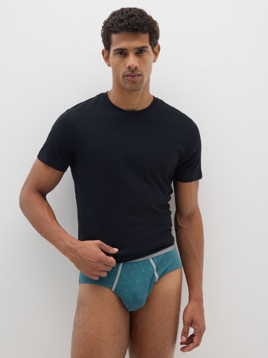 Multipack di cinque slip in cotone elasticizzato multicolor_0