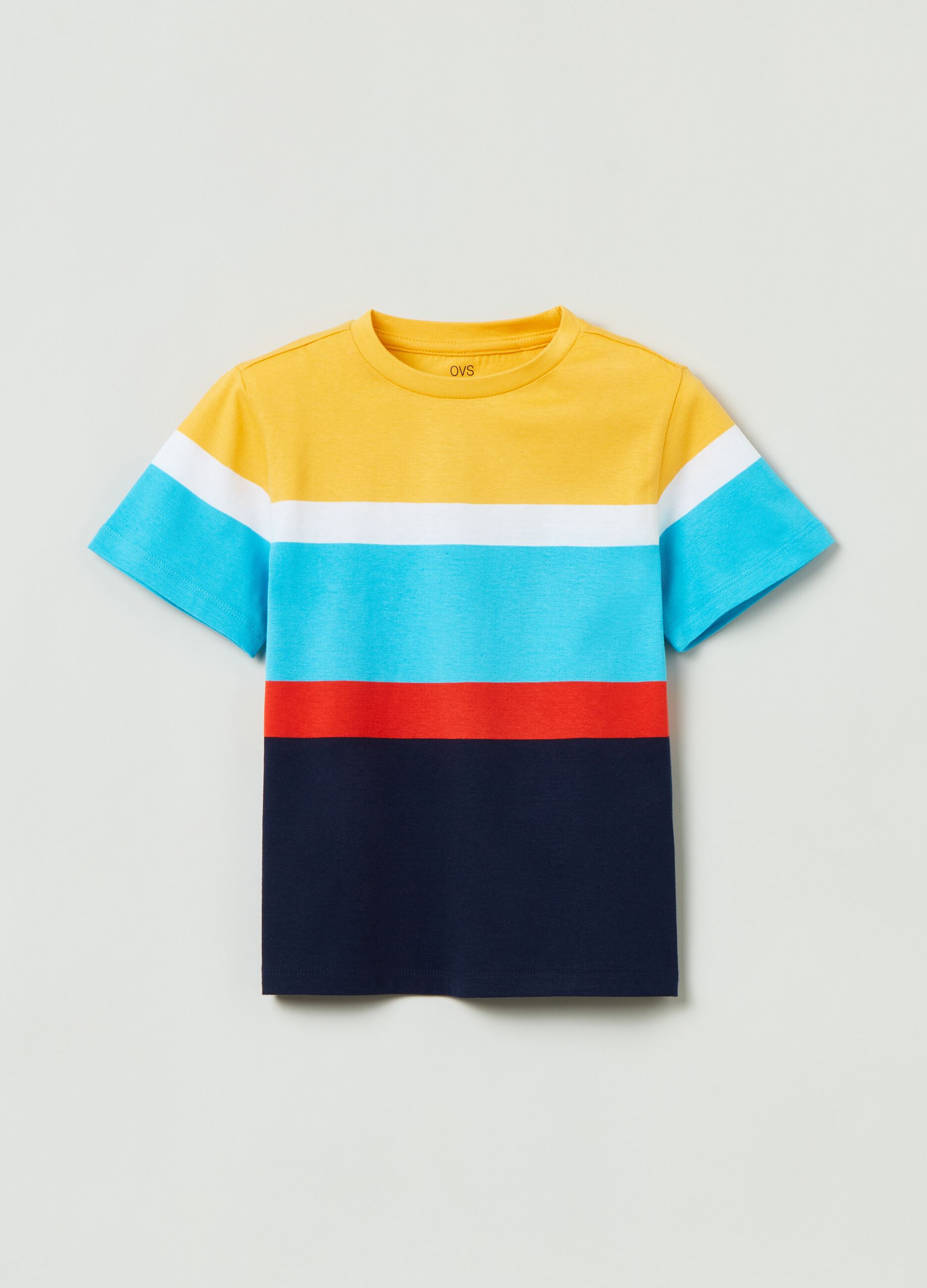 T-shirt in cotone color block
