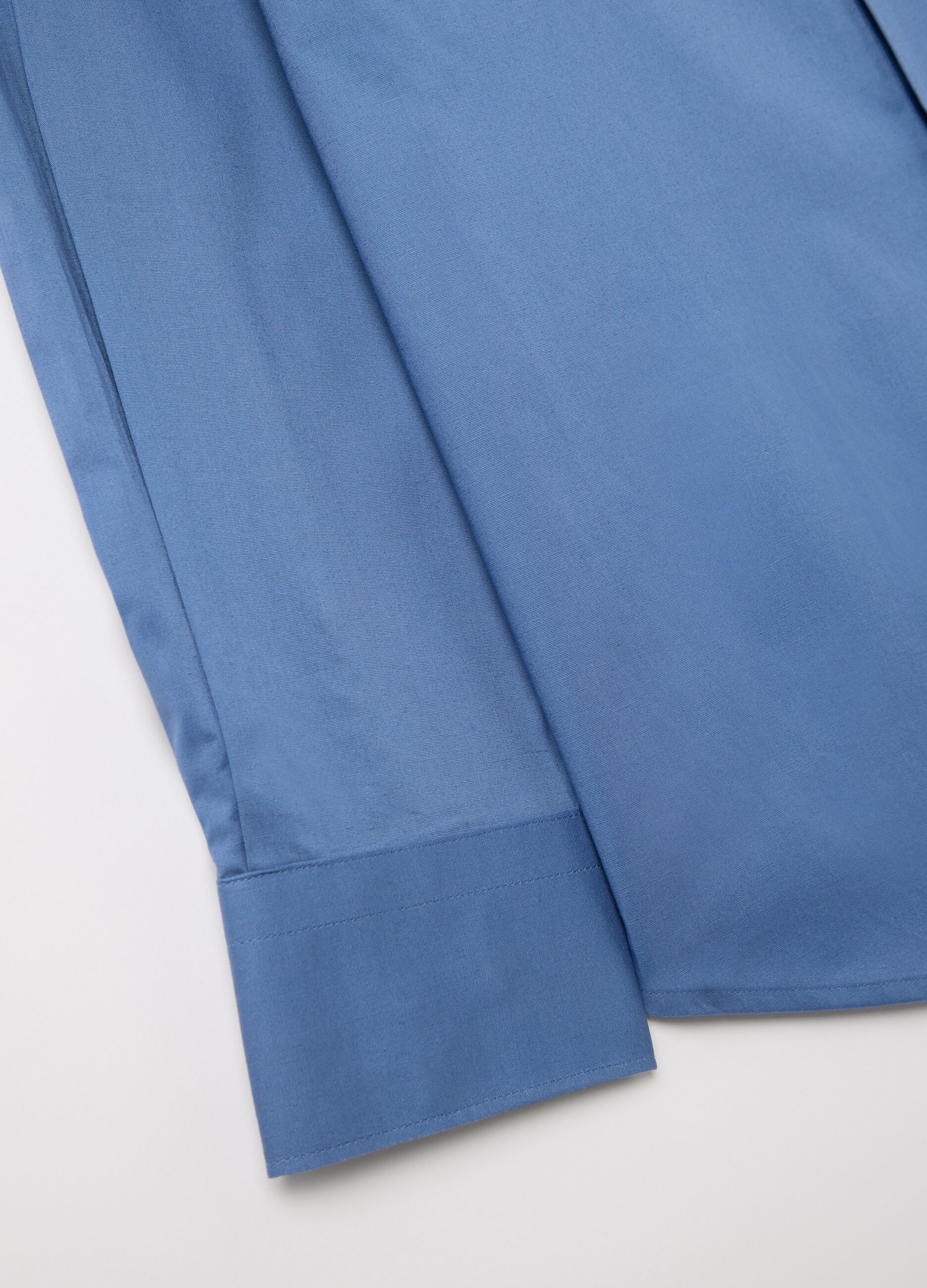 Regular-fit shirt in stretch cotton