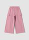 Pink cotton-blend cargo trousers with Lilo & Stitch theme_1
