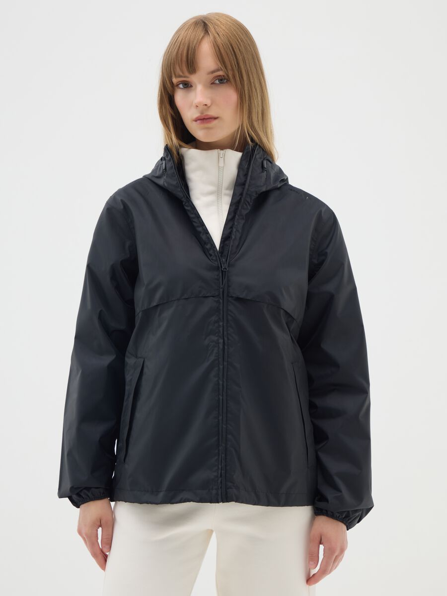 Women's Black Waterproof Jacket_0