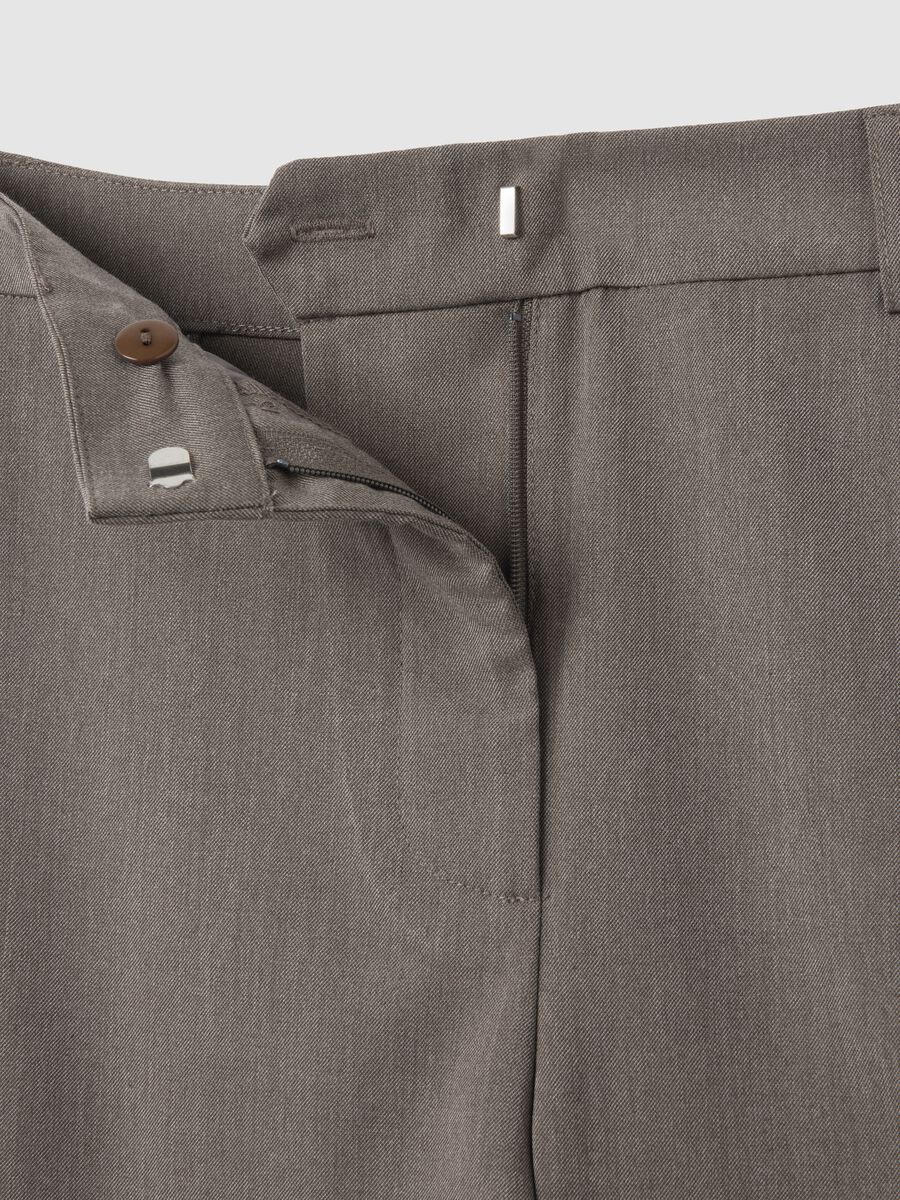 Slim fit beige melange trousers_5