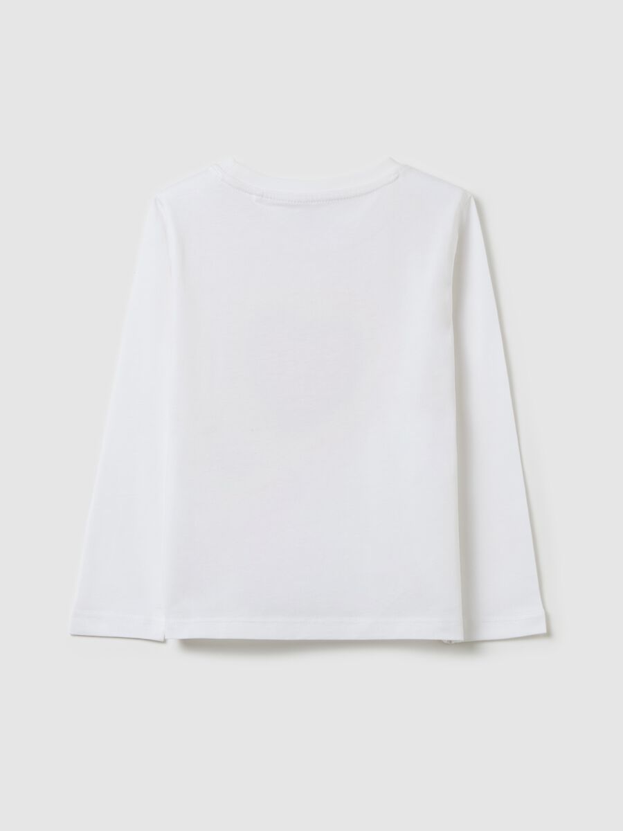 Long-sleeved T-shirt with glitter print_1