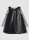 Set nero con abito girocollo e maglia a righe girocollo_1