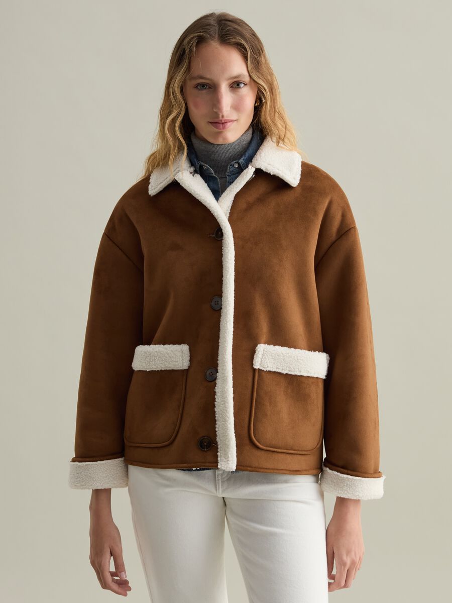 Suede sheepskin with sherpa lining_0