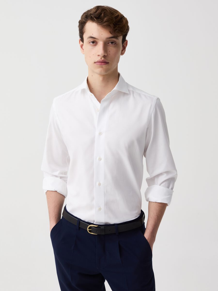 Slim-fit shirt in cotton_0