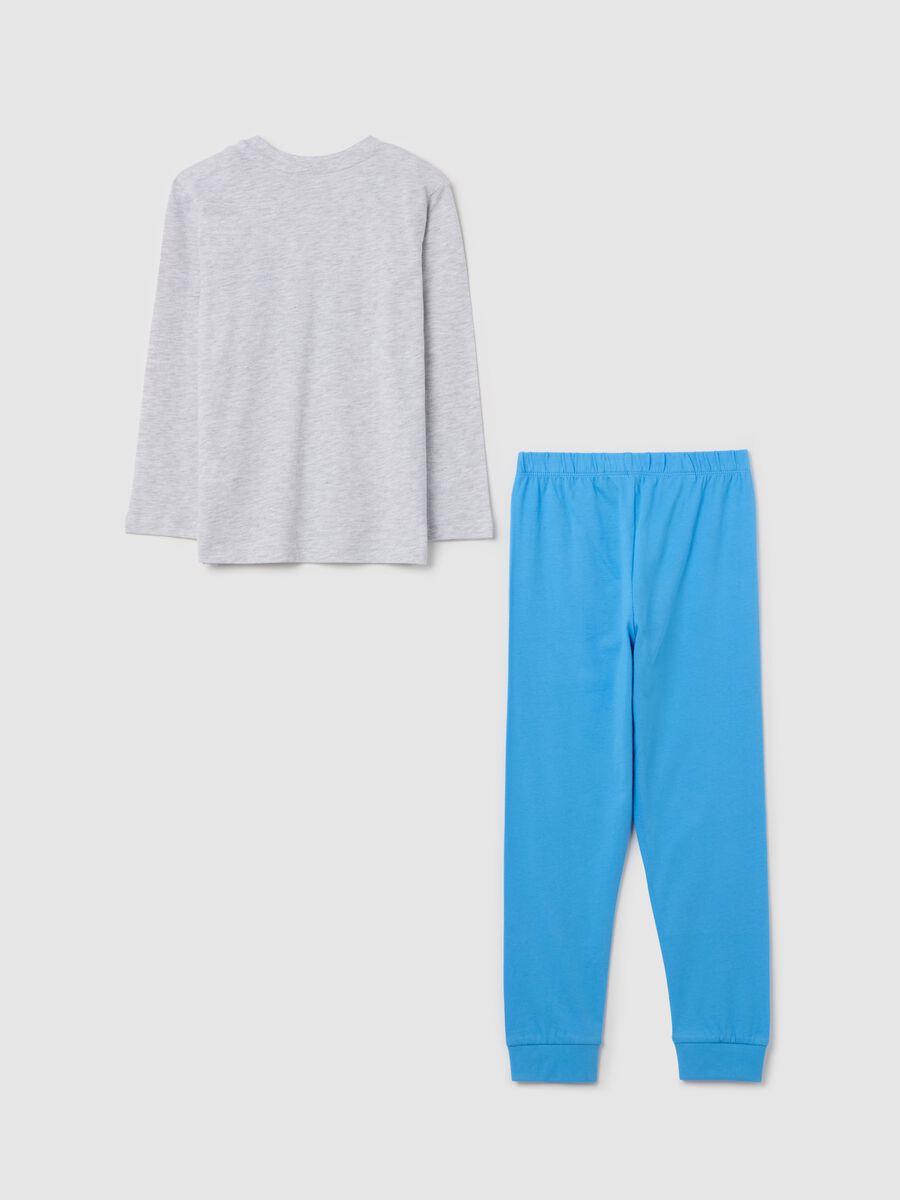 "BIG FRIEND (of my dream)" pyjamas with bulldozer print_1