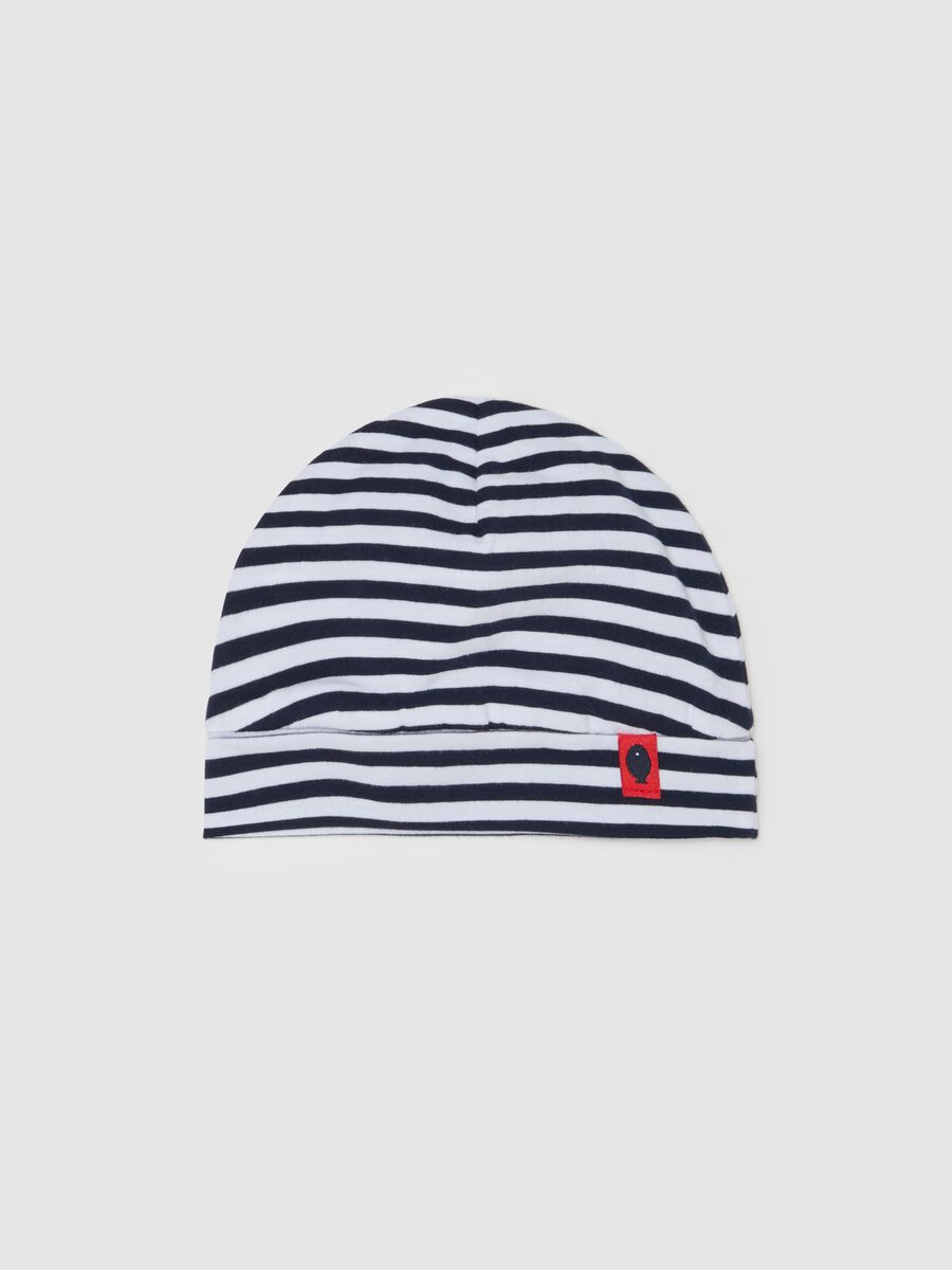 Hat in striped organic cotton_0
