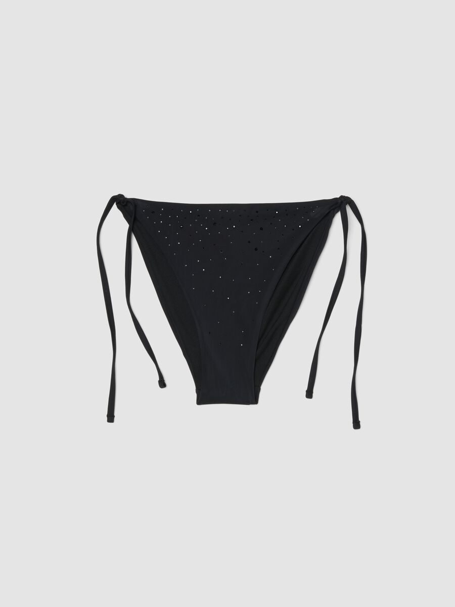 Black stretch bikini bottoms with sparkling details_4