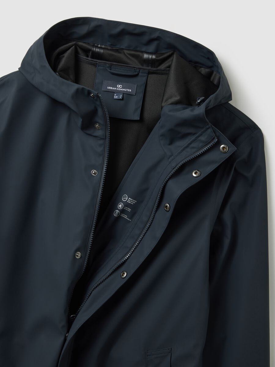 Blue Regular Fit Lightweight Waterproof Jacket_5