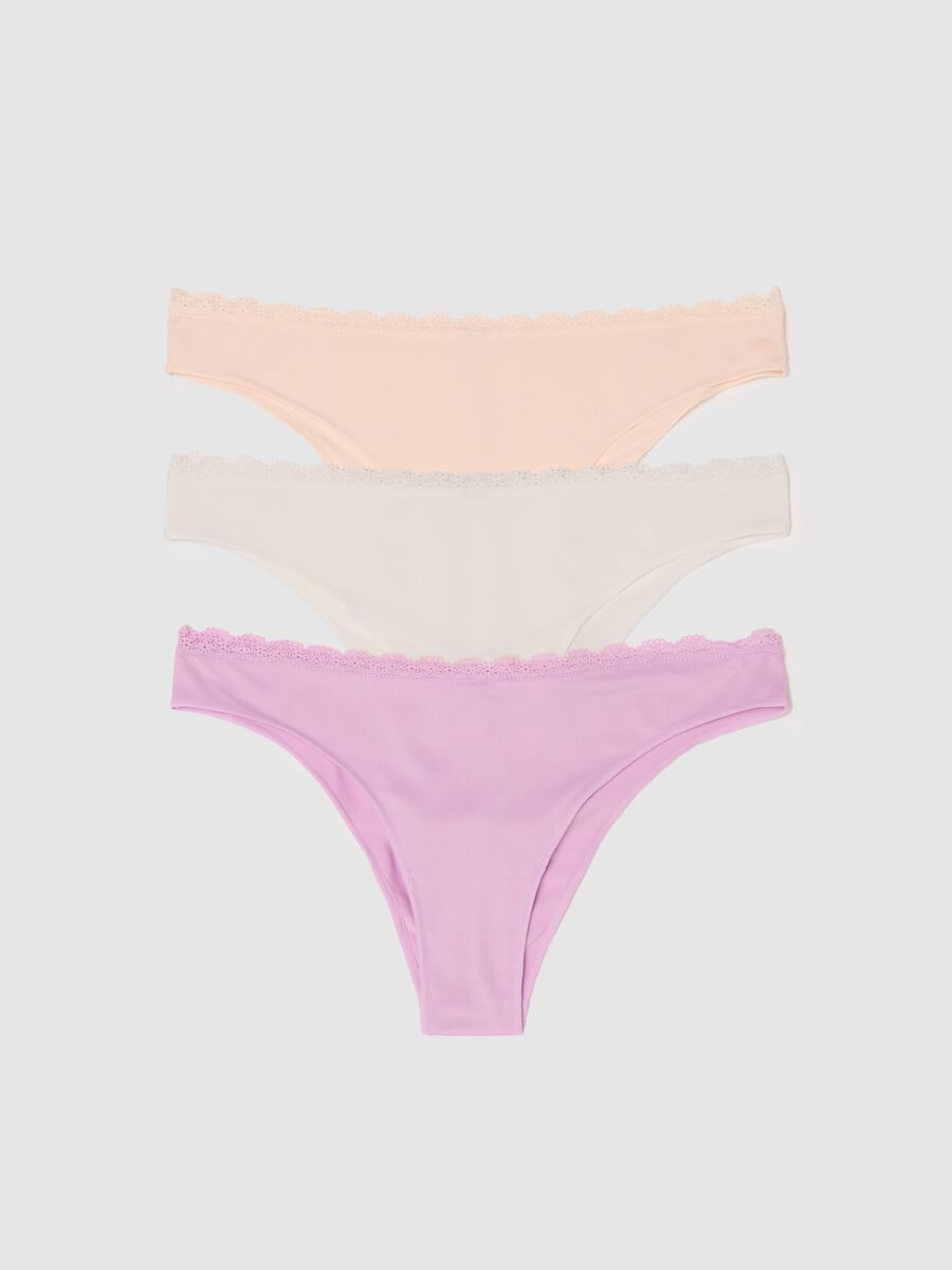 Three-pack Brazilian-cut briefs with lace_4
