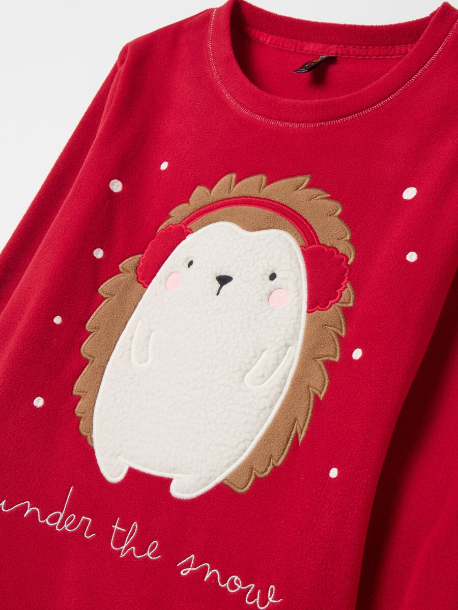 Velour pyjamas with "Under the snow" embroidery_5