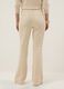 Maternity Beige Flare Trousers in Stretch Cotton_2