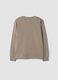 Grey crew-neck sweatshirt in 100% organic cotton_1