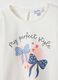Pure cotton white regular fit t-shirt for girls_2