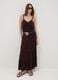 Brown pure viscose crochet tank top, regular fit_1
