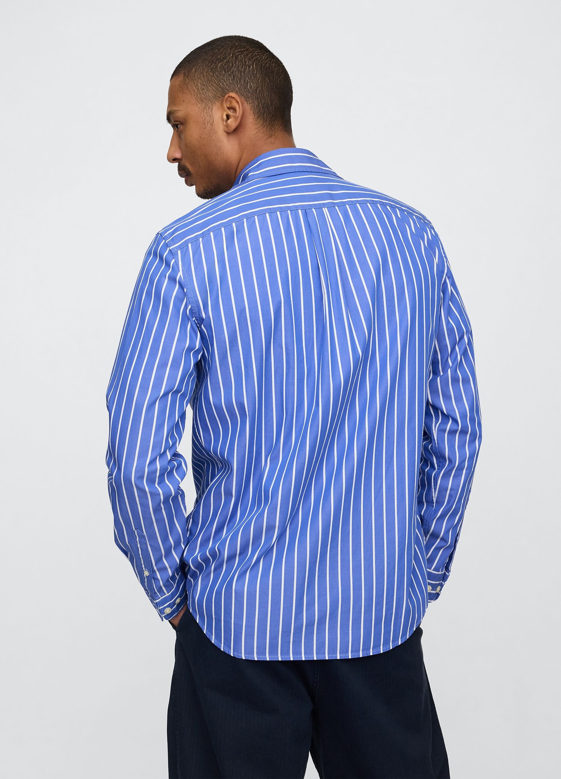 GAP Blue Striped Cotton Shirt
