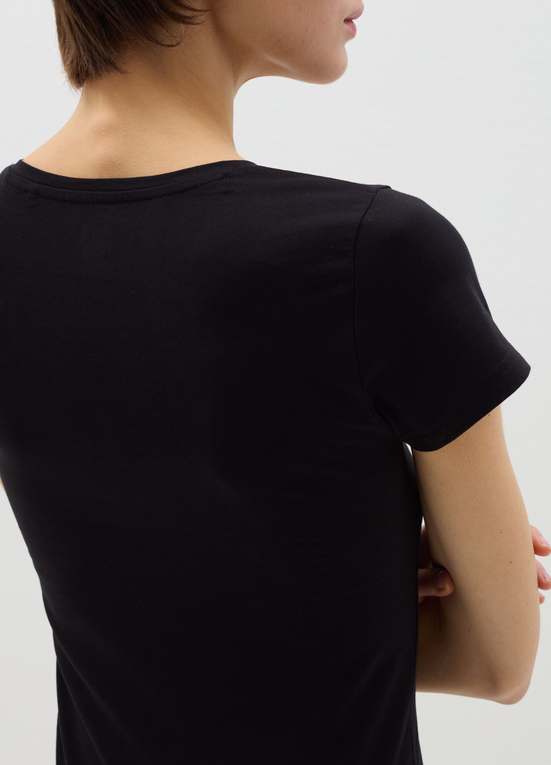 T-shirt intima in cotone stretch