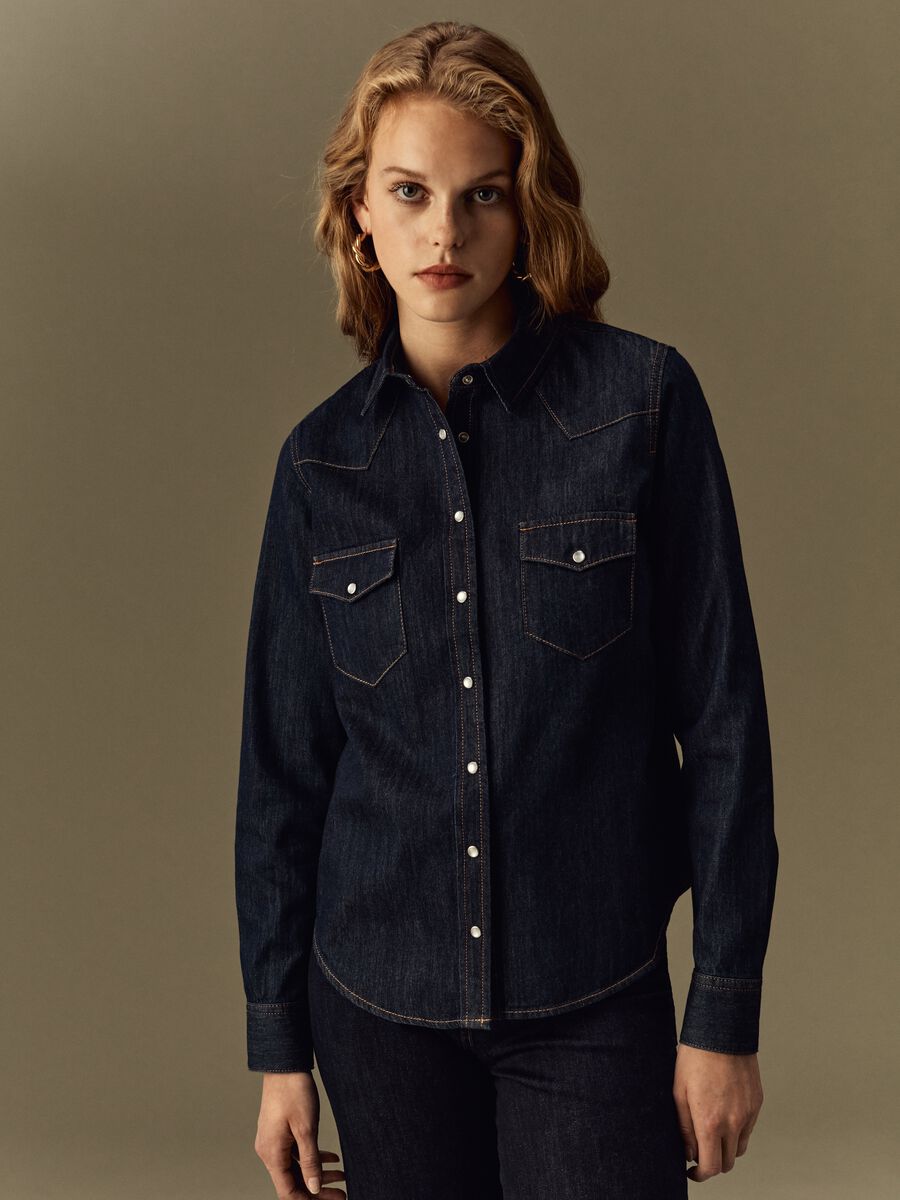 Camicia western in denim_1