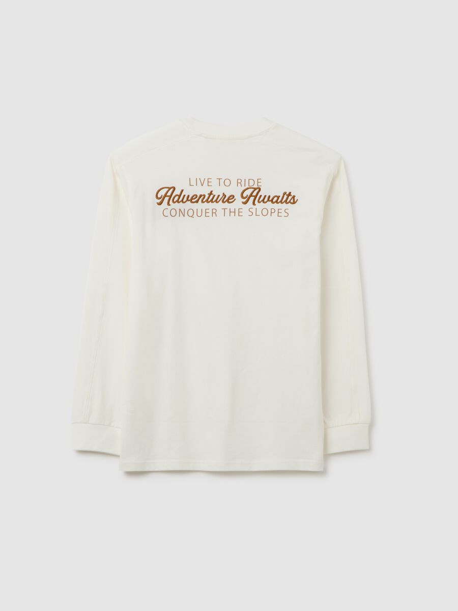 T-shirt da ragazzo in puro cotone bianca oversize_4