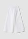 White linen and cotton blend palazzo trousers_1