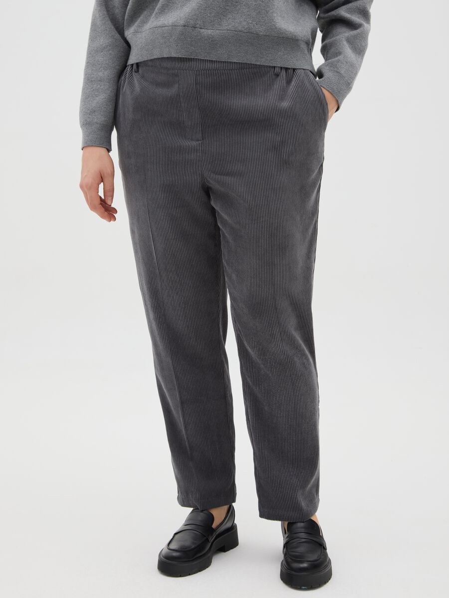 Pantaloni grigi wide leg_1