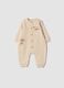 Sand romper in pure organic cotton with buttons and Chip & Dale embroidery_0