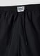 Regular fit black sports shorts with white and orange details_5