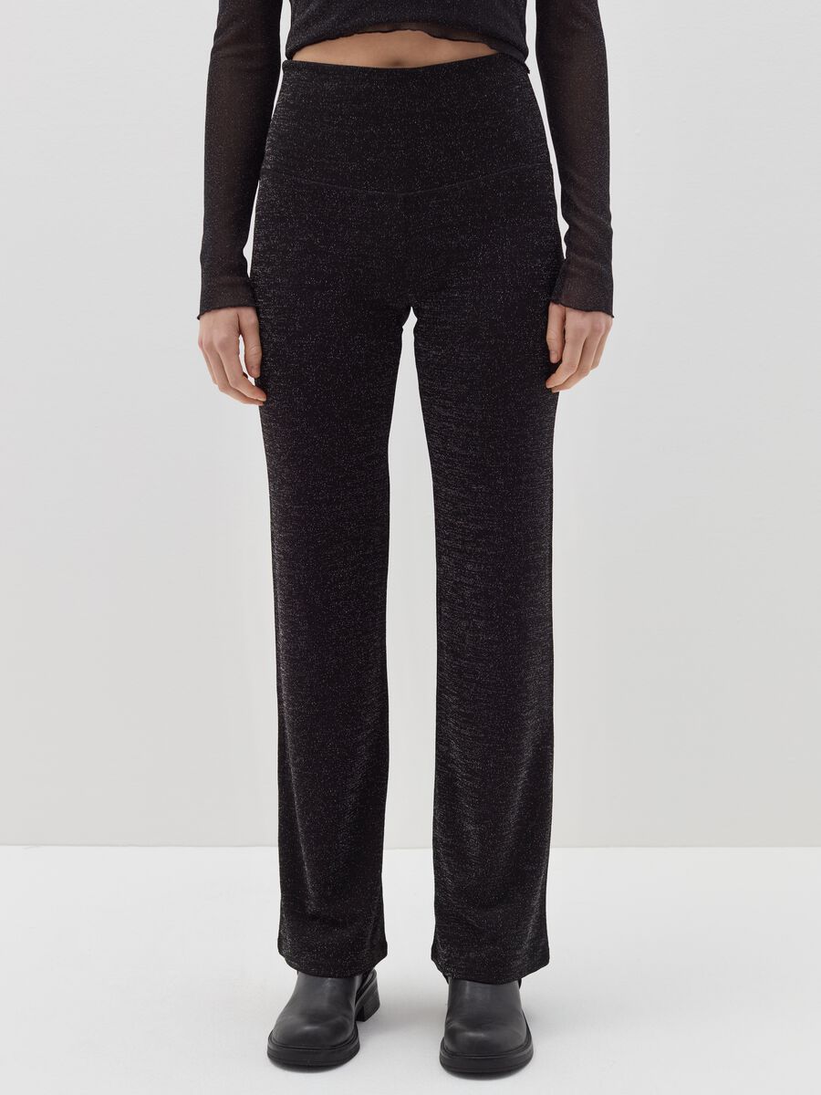 Lurex trousers with high waist_1