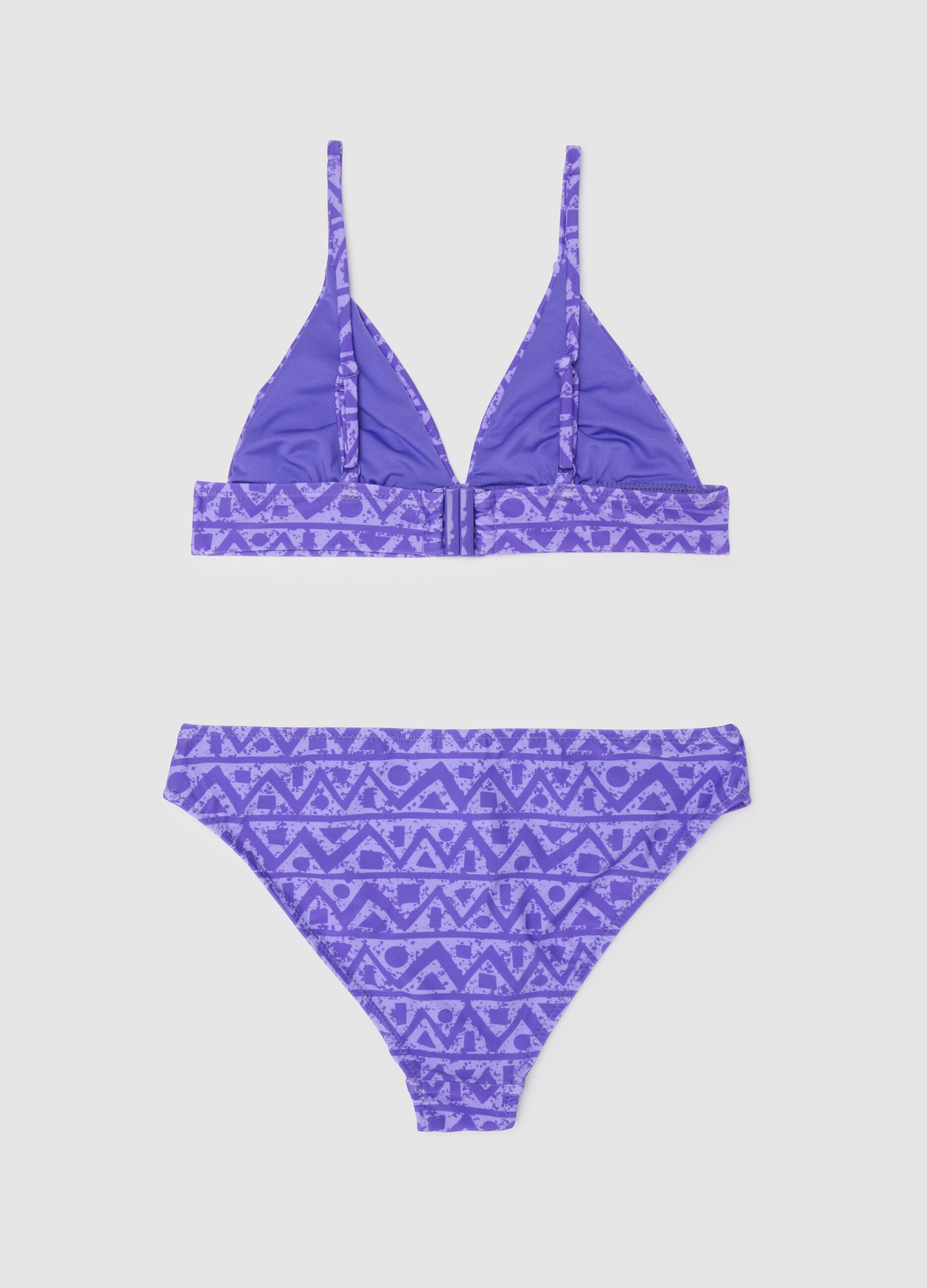 Girls' purple stretch blend bikini