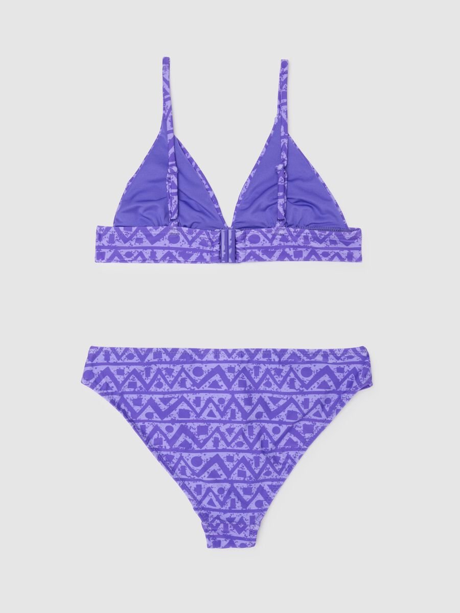 Bikini da ragazze in misto elasticizzato viola_1